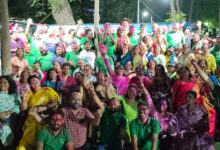 The grand Holi gathering of Green Army concluded with the beats of drums and Holi of flowers.